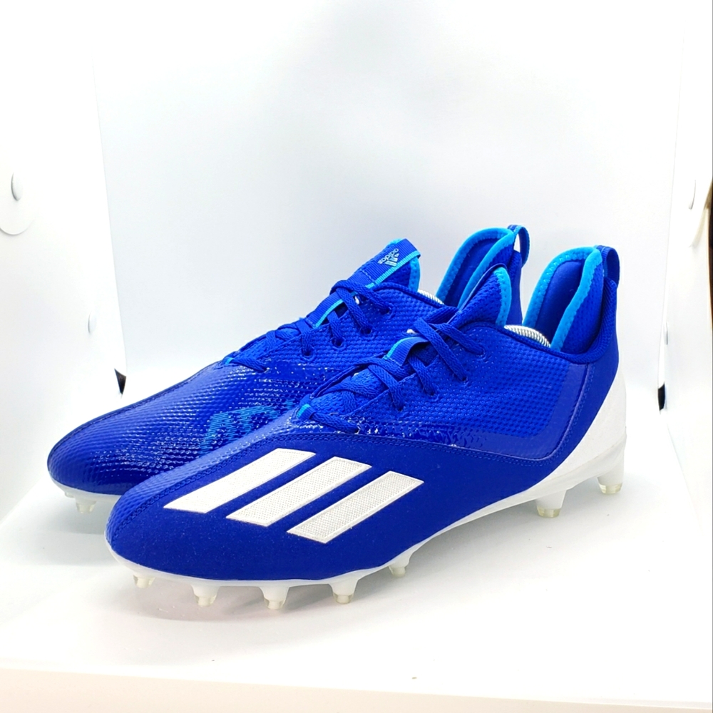 RARE Size 13.5 Men's Adidas Adizero Scorch Football Cleats Blue White FX2086 NEW